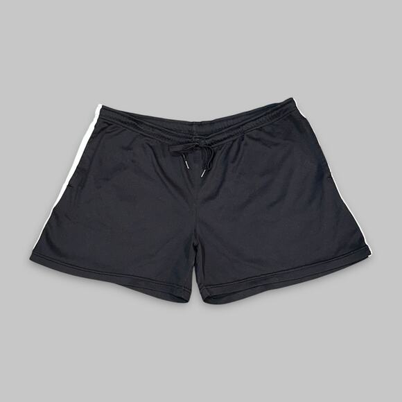 Jockey Women’s Black Athletic Shorts with White Side Stripe - Size M - Picture 1 of 4